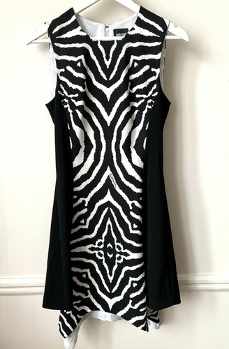 Robe noir blanc zèbre just - noir,