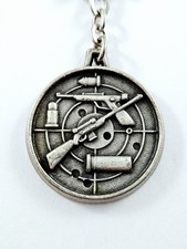 PORTE-CLES - Aluminium , Gravure ARMES Fusils - TRESSE Sarrebourg 1960s - Cycles