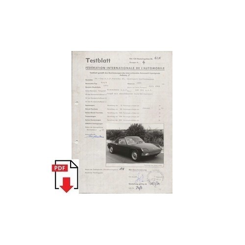 1970 porsche 914 testblatt - 1970,