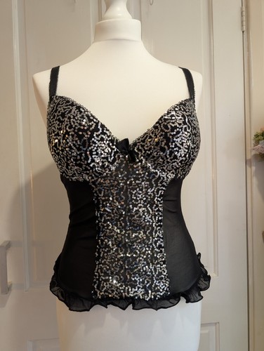 Silver sequin mesh - sequin, size