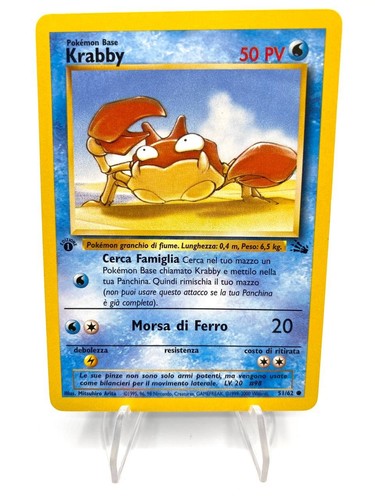 Carte pokémon krabby 62 - carte, 51/62