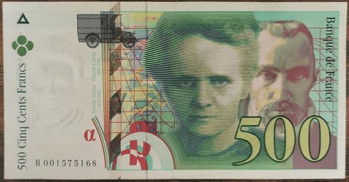 Billet 500 francs pierre et - billet, de