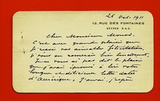 PA93-CARTE-A.S-ALBERT DAMMOUSE-SCULPTEUR-CÉRAMISTE-1911