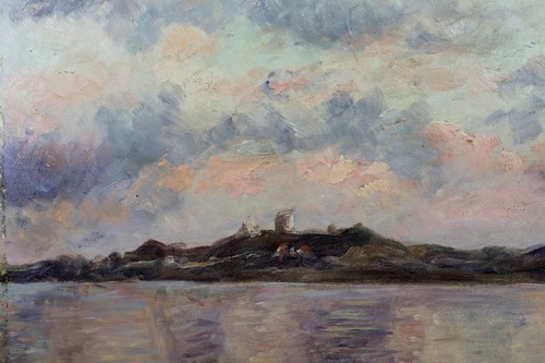 Huile sur panneau signée - , et