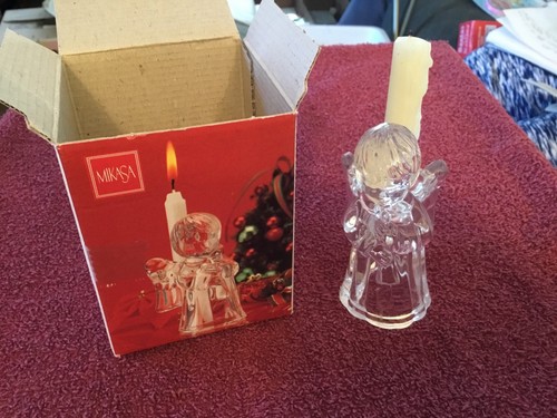 Mikasa glass angle candle