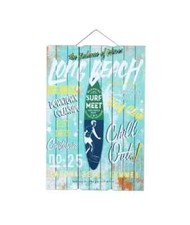 Plaque bois déco surf, déco océan & californie long beach, zen attitude océan