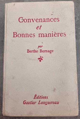 Livre ancien convenances - ancien,