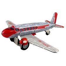Jouet en étain avion à