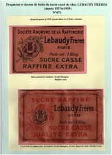 Fragment et couvercle de boite