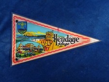 JOLI Nice TOP ++ FANION VINTAGE Pennant - BEKA - HENDAYE - CARAVANE VELO VESPA