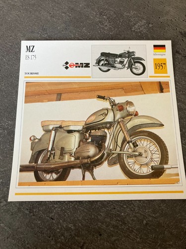 Carte fiche moto collection - carte,