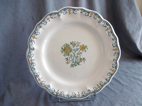 Plat rond faience gien decor - plat,