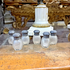 6 anciens salerons saliere bouchon en argent poincon minerve