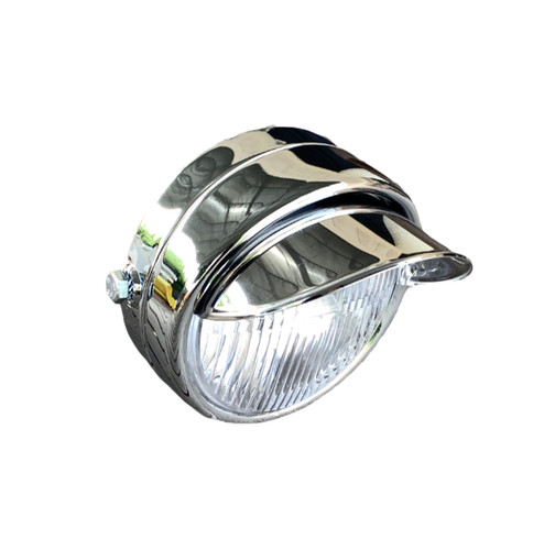 Phare rond chromé ø140 avec - phare,