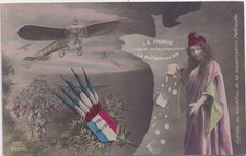 France maîtrise de l’air aviation militaire carte patriotique 1910 CPA