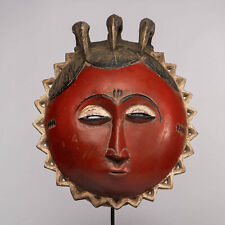 FR1011 MASQUE BAOULE AVEC SOCLE COTE D'IVOIRE AFRIQUE ART TRIBAL AFRICAIN