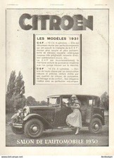 Publicite Auto Citroen C4F C6F 1930