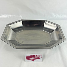 ➜JOLI GRAND PLAT LÉGUMIER JEAN COUZON ORFÈVRE en inox/métal vintage de France