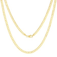 Solide 14K or Jaune 4mm Cubain