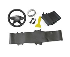 Couvre Volant Sur Mesure Dans Cuir Noir Pour Mercedes-Benz Classe C W204 07-15
