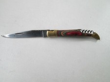 couteau chasse peche airsoft manche bois abeille airsoft loisirs camping