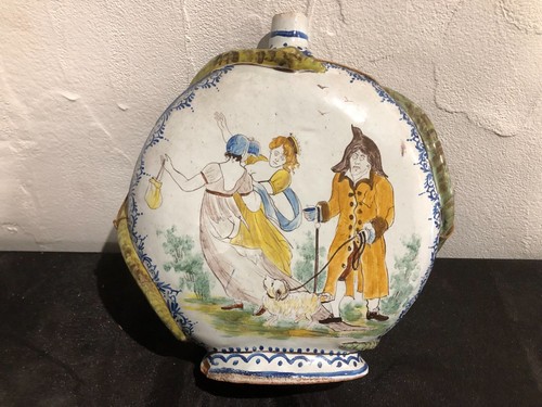 Gourde faience 18eme nevers - gourde,