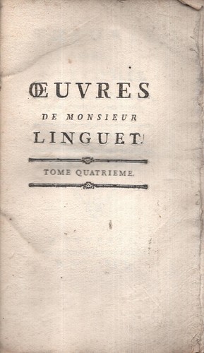 œuvres monsieur linguet - de,