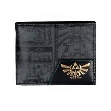 PORTEFEUILLE NINTENDO THE LEGEND OF ZELDA Homme Femme Noir Rétro TRIFORCE NEUF