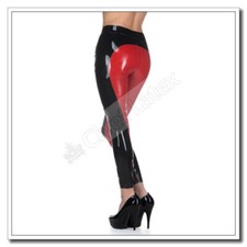 Latex Contrasting Pants Slim