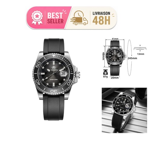Montre plongée 200m quartz - montre, de