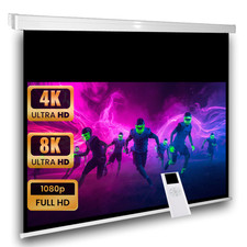 Avlux Écran motorisé projecteur home cinéma 274 x 154 cm 16:9 FULL HD 3D 4K VP24