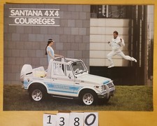 SANTANA S410 4x4 COURREGES Série spéciale Prospectus 1988 Fr SUZUKI 2 pages