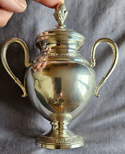 Sucrier argent massif de style Empire - Frises de feuilles d'eau ou palmettes