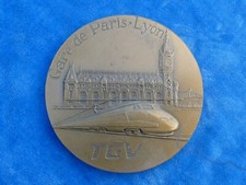 TB ! MEDAILLE Medal - C. GONDARD - TGV - GARE DE PARIS-LYON - TRAIN