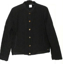 Jolie veste noir matelassée broderie anglaise DES PETITS HAUTS T 1 TBE