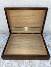 Boîte à cigares en bois de cèdre vintage avec grille laiton