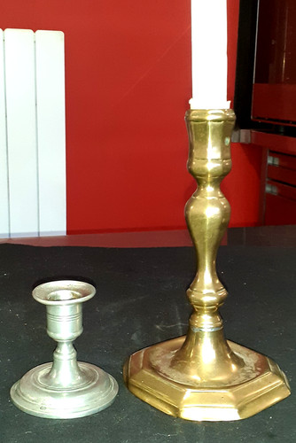 Lot bougeoirs en bronze - bougeoirs,