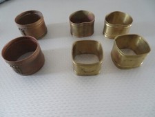 VINTAGE LOT RONDS DE SERVIETTES CUIVRE LAITON