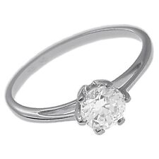 Bague solitaire en Argent 925 rhodié et Oxyde Zirconium - Taille au choix