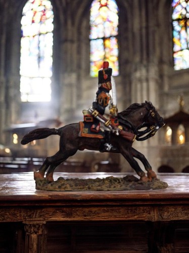Figurine plomb cavalier