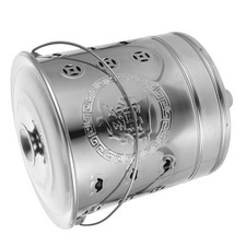  L'incinérateur peut brûler le seau d'argent d'acier inoxydable de baril de