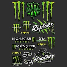 Monster Energy Autocollant Voiture Vélo Racing Sponsor Logo Decal Sticker 30x...