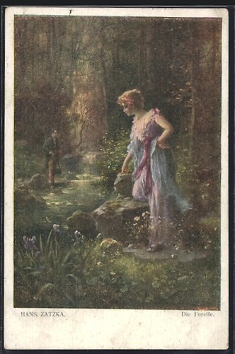 Carte postale artiste hans - carte, d'artiste