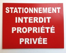 plaque, panneau "STATIONNEMENT