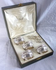 Puiforcat - 4 salerons Empire - argent massif - poinçon Minerve