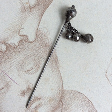 Epingle Ancienne Acier Facetté Epingle de Pardon Milieu XIXè