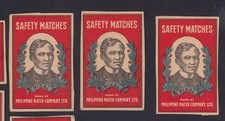 3  Ancienne   étiquette   Allumettes  Philippine  BN184126 Homme Rizal 1