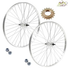 Roue / Cerceau Avant + Arrière Vélo 1 Vitesse 26 X 1 3/8 + Pignon 18T
