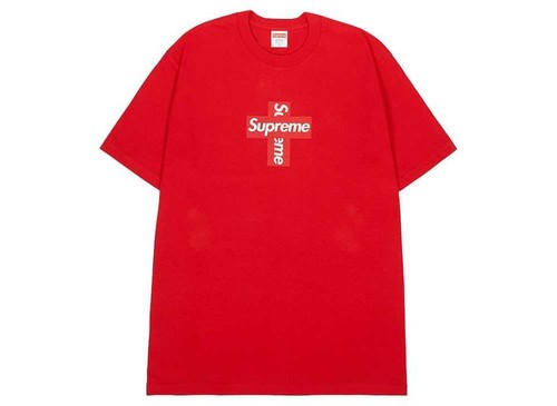 Supreme cross box logo - logo, red