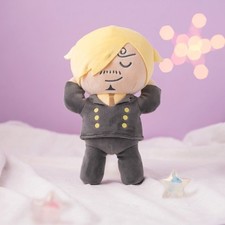 Peluche One Piece Sanji Relax 13 cm | Figurine poupée souple pose endormie